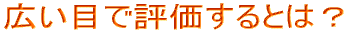 広い目での評価